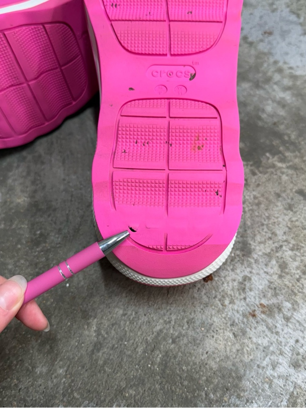 Crocs Mega Crush Triple Strap Platform Chunky Sandals Pink - Picture 8 of 8